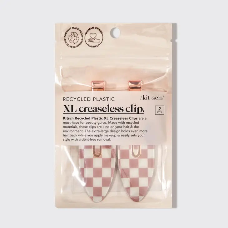 Creaseless Checkered Hair Clips