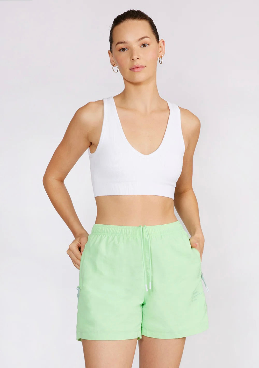 Sage V-neck Bra Top