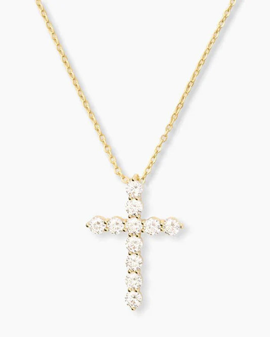 "Oh She Fancy" Small Cross Pendant, Necklace