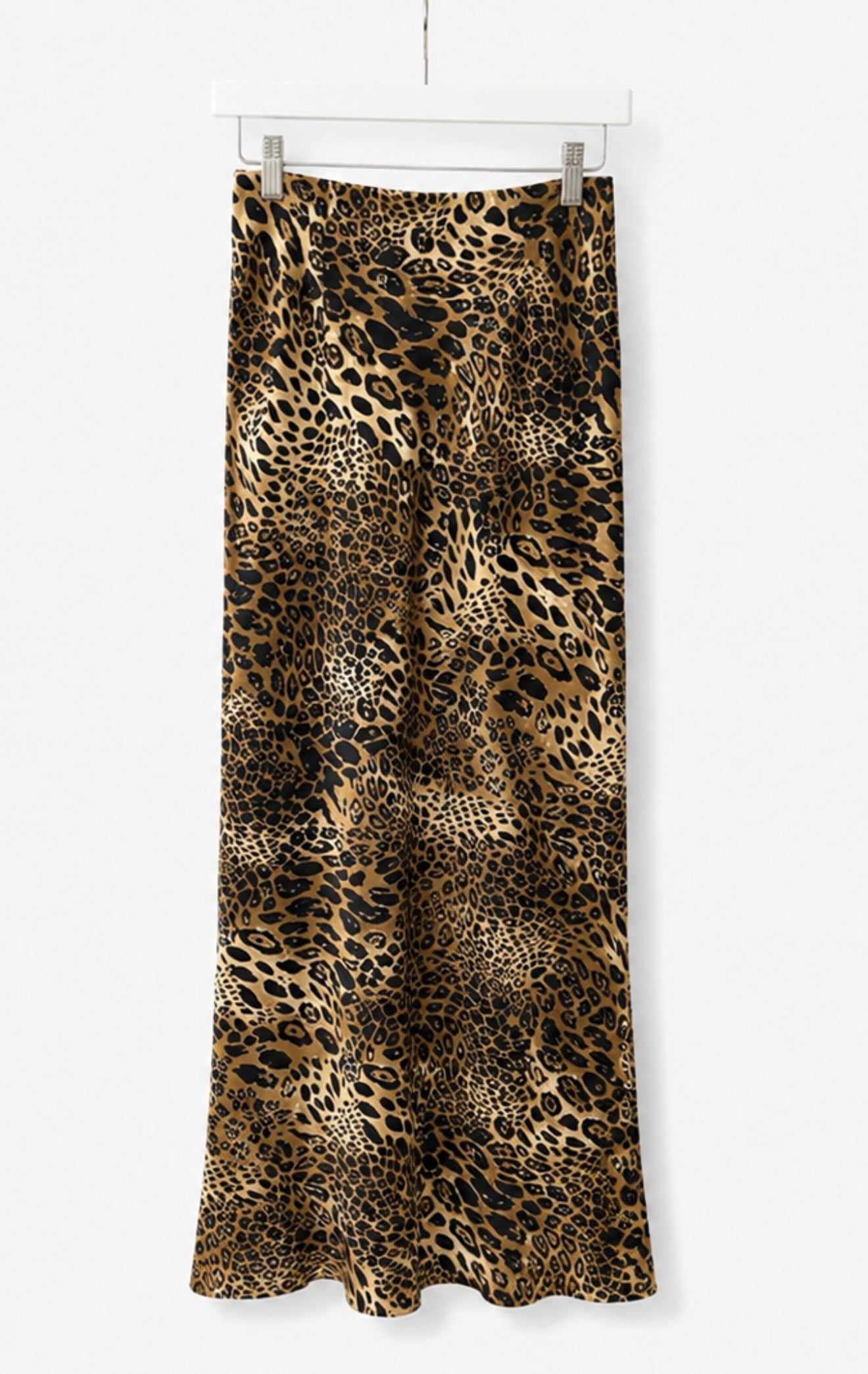 Leopard Satin Skirt