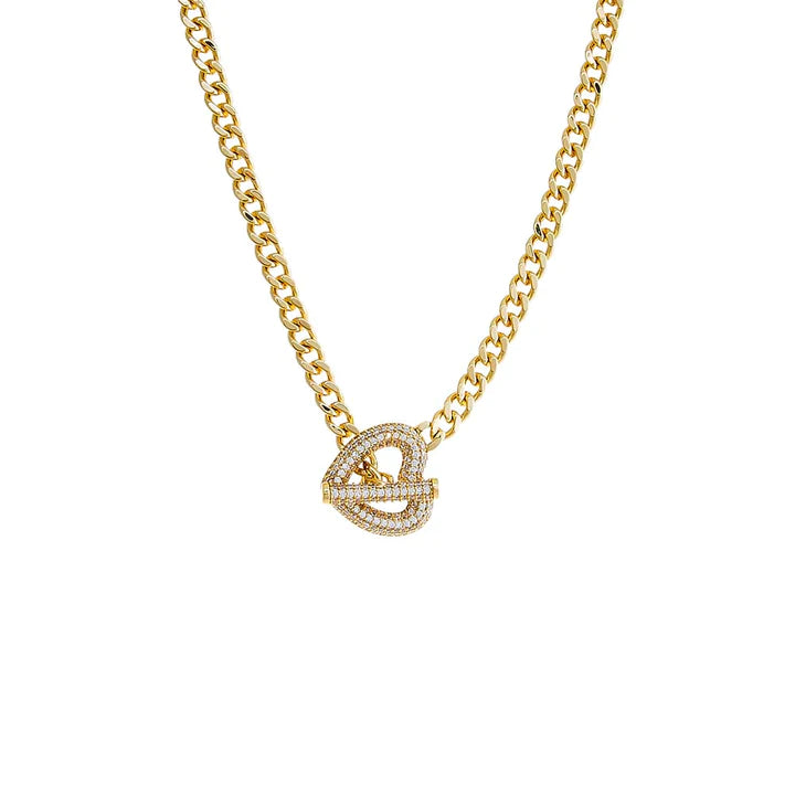 Heart Cuban Link Necklace