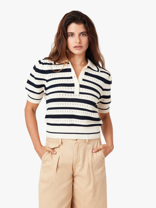 polo knit top