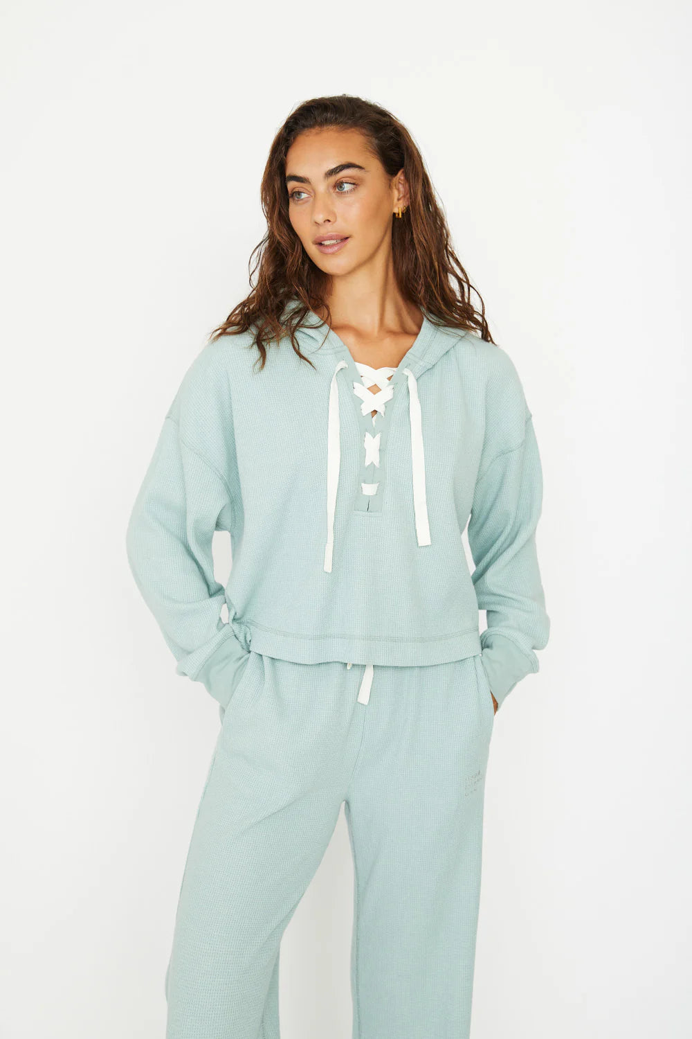 Shana Thermal Hoodie-Mint