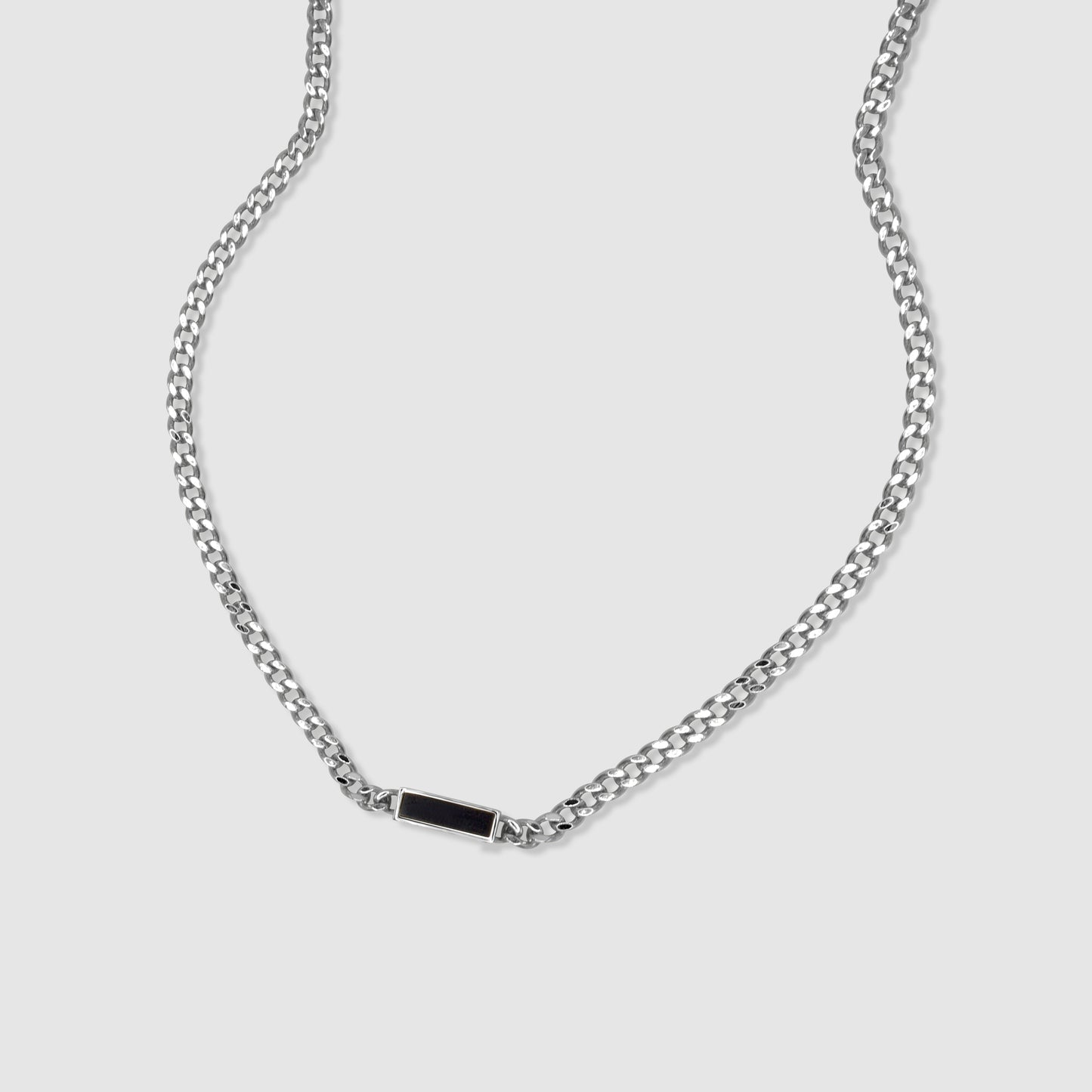 Black Onyx Bar Necklace