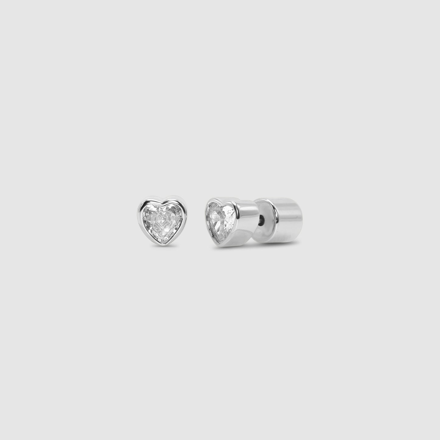 Heart Bezel Studs