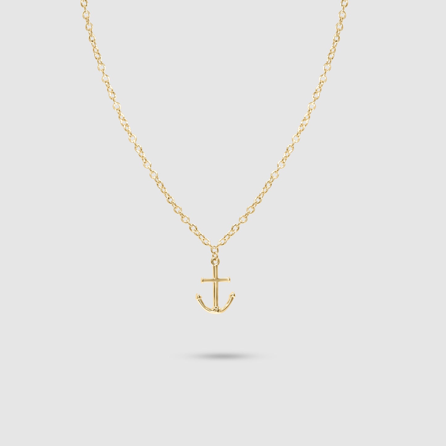 Golden Anchor Charm Necklace