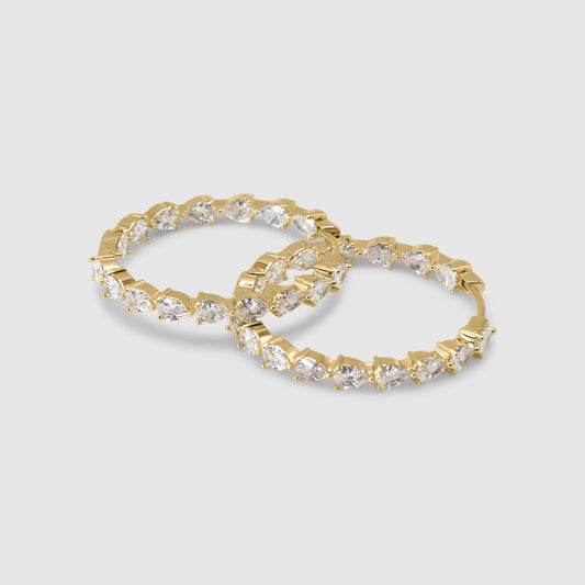 Endless Pear Hoops