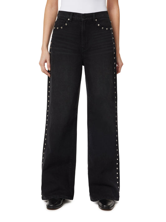 Wide Leg Studded Jeans