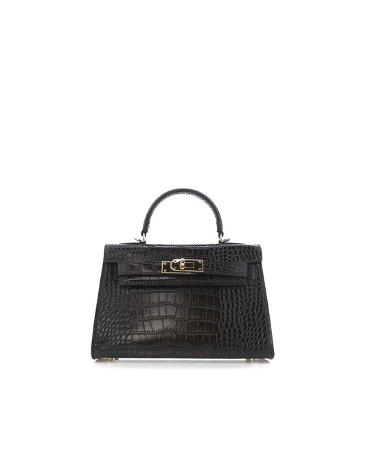 Dark Brown Croc Bag