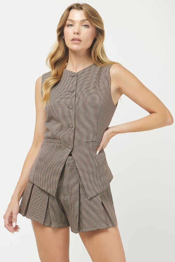 Houndstooth Vest