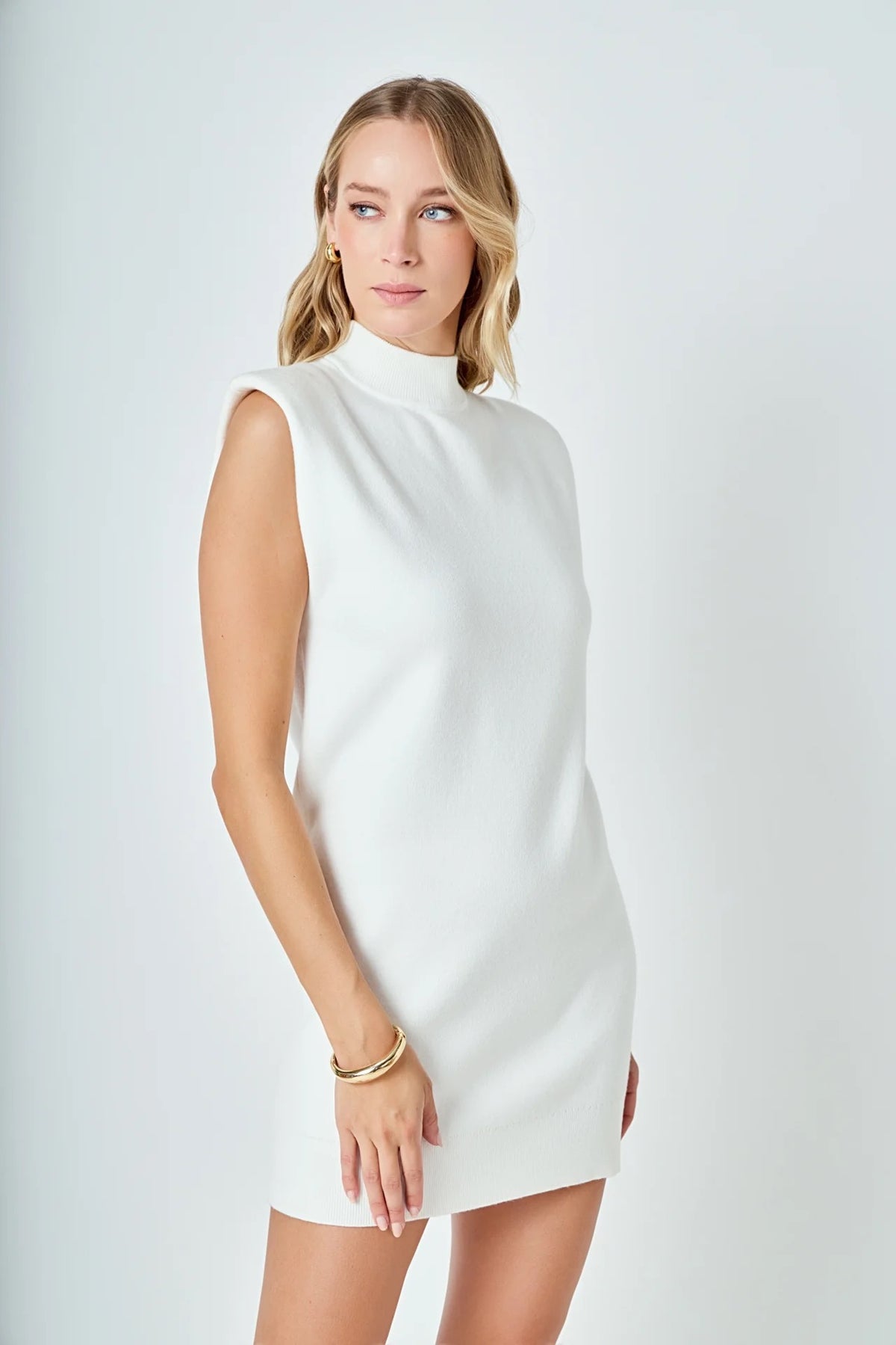 Mock Neck Sweater Dress
