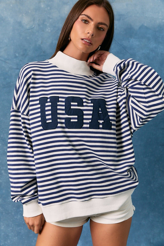 USA Mock Neck Sweater
