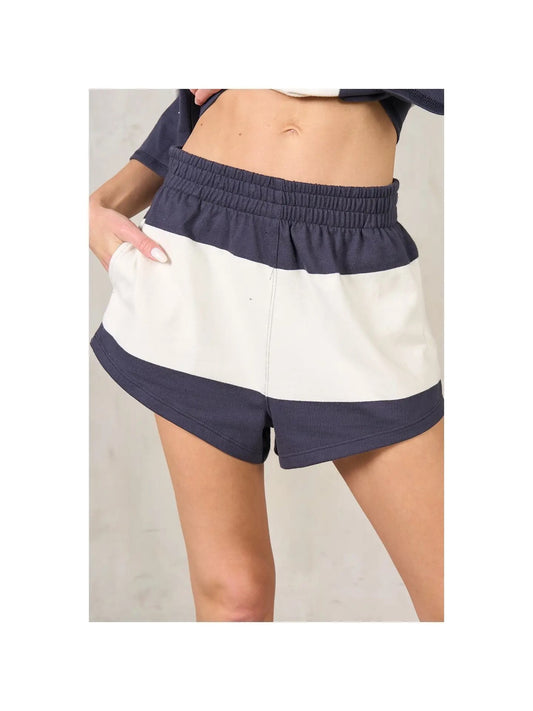 Navy Stripe Shorts