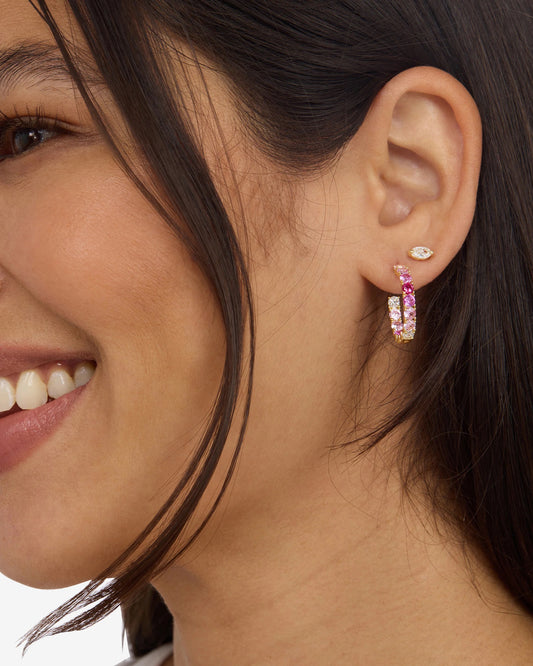 Pink Ombre Hoops