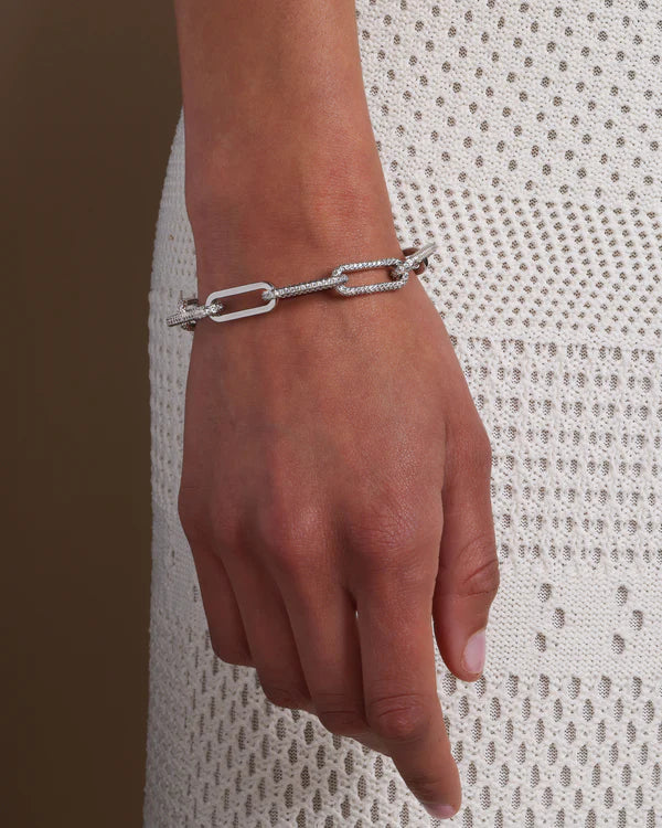 Carrie Pave Chain Link Bracelet