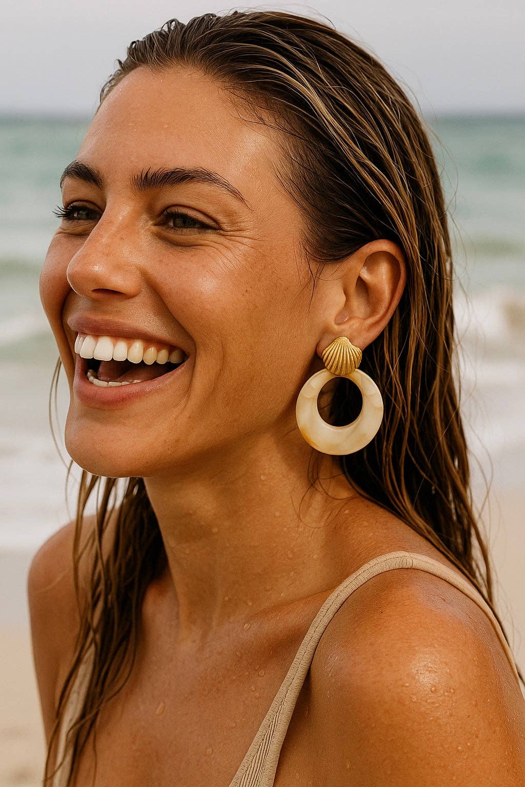 Marble Shell Earrings