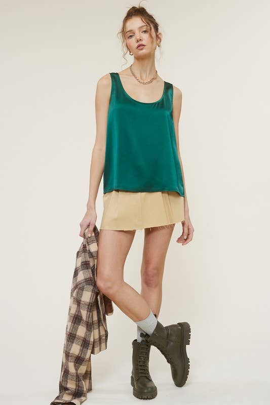 Emerald Satin Tank