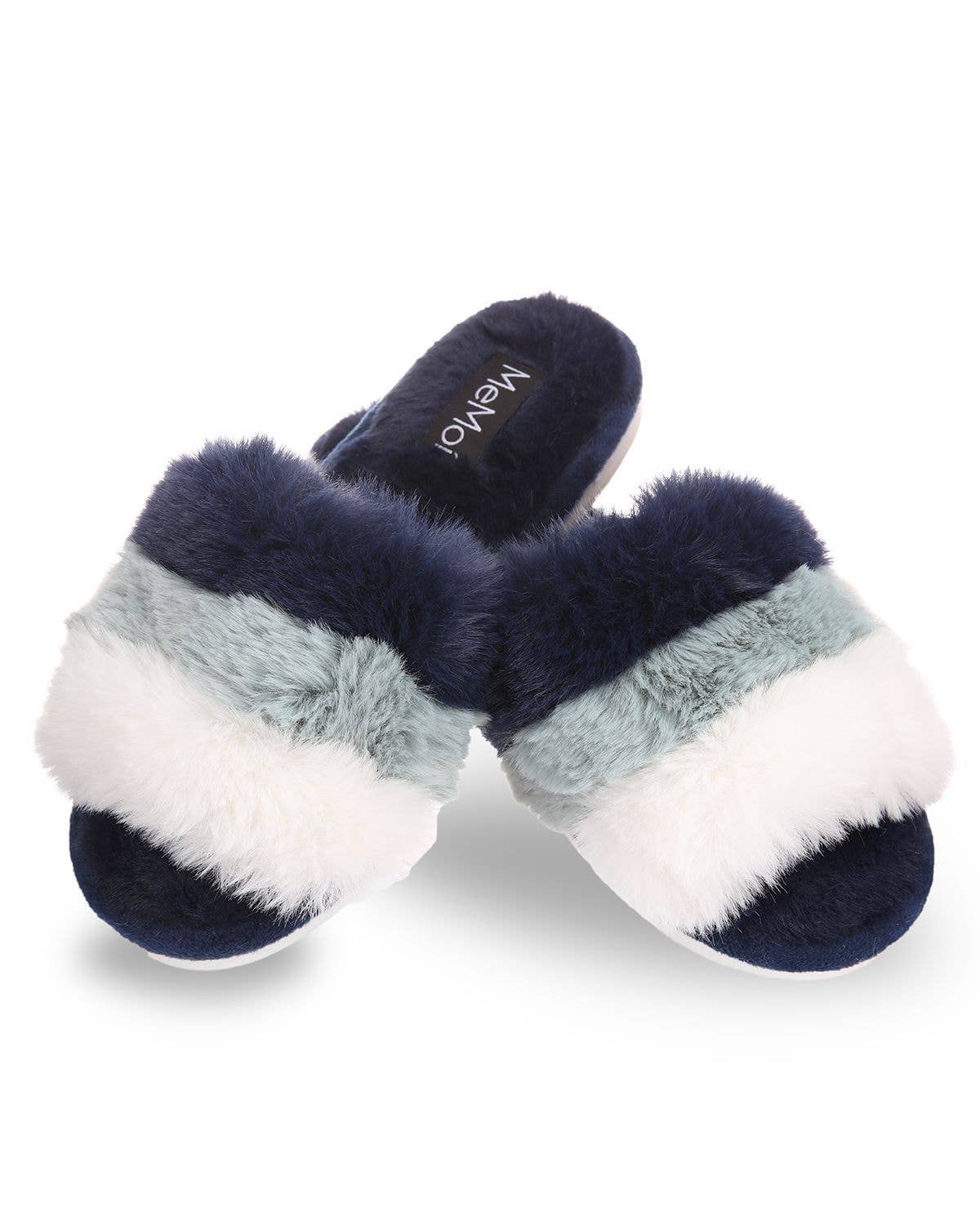 Navy Stripe Slippers