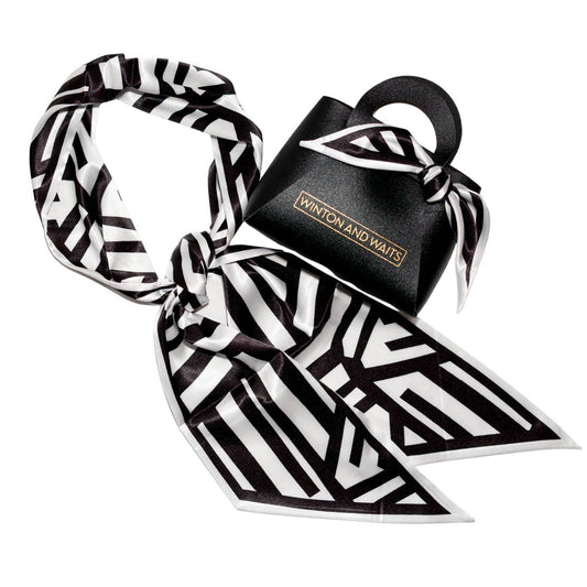 Black/White Geo Scarf