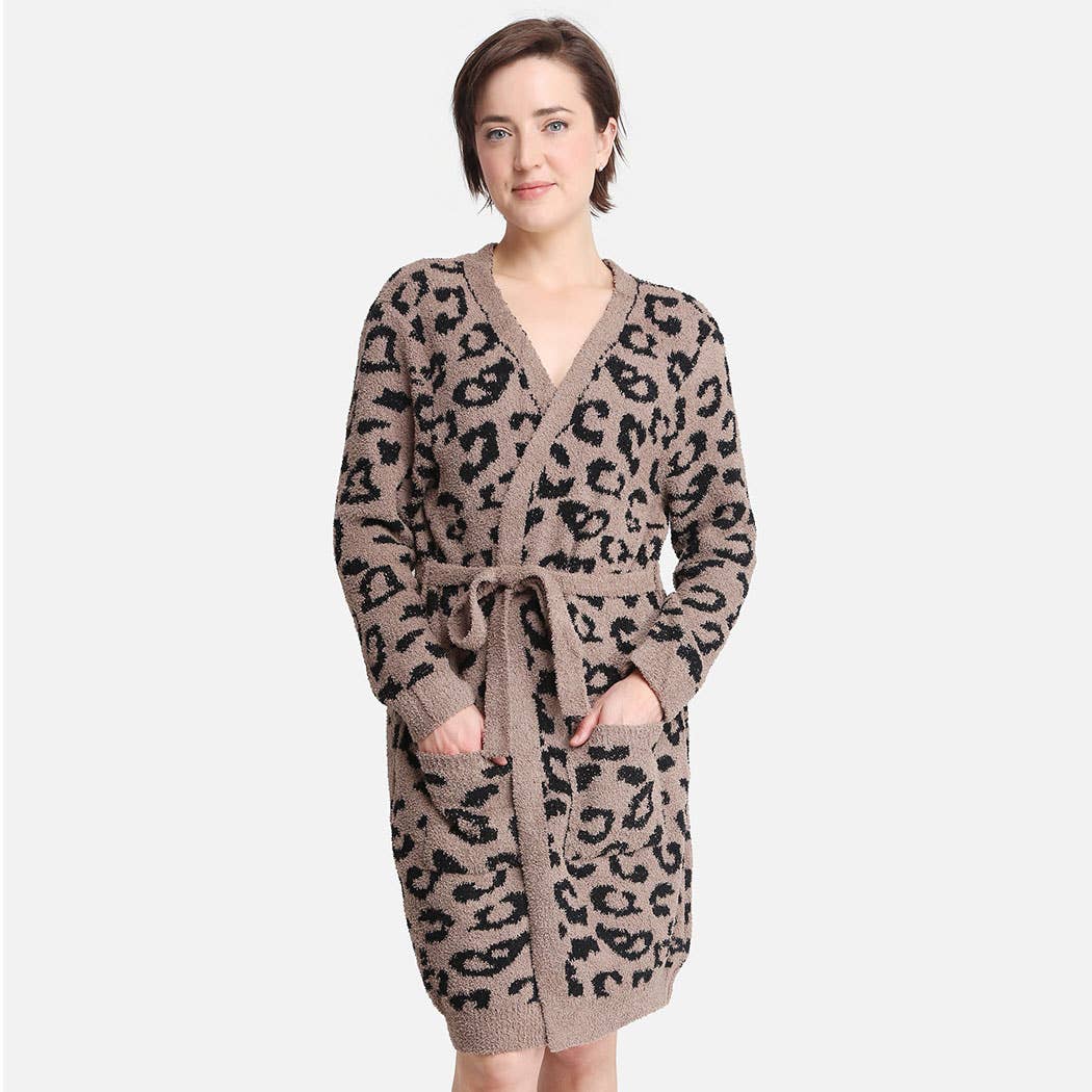 Leopard Print  Robe