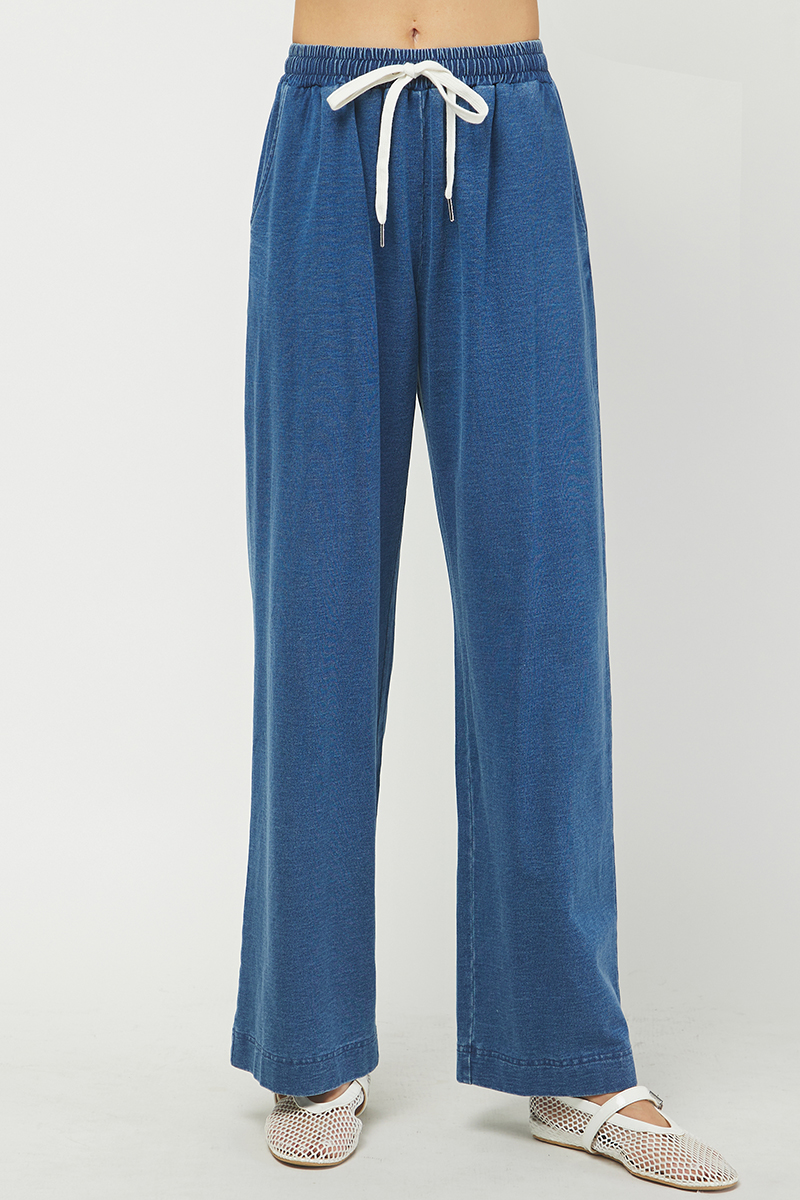 Knit Denim Sweatpants