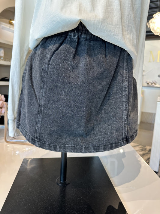 Faded Denim Skort