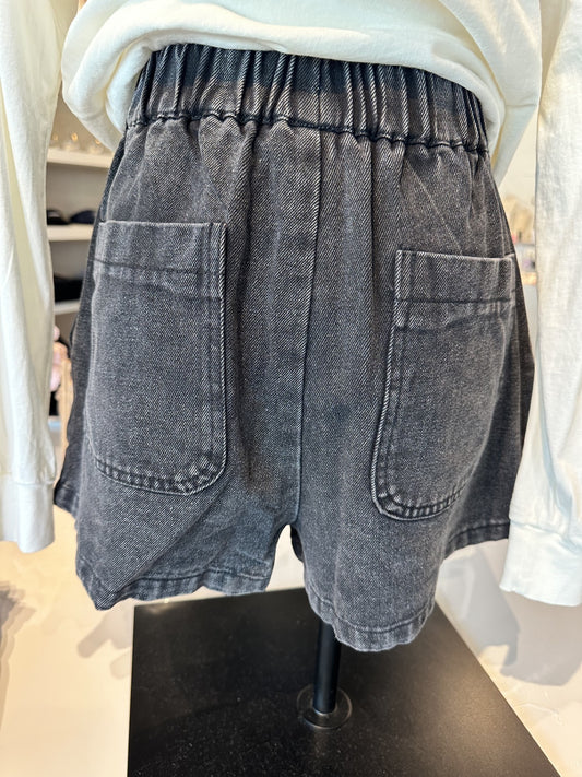 Faded Denim Skort