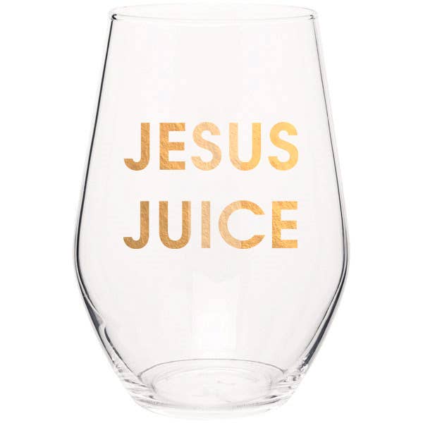 Jesus Juice Stemless Wine Glass