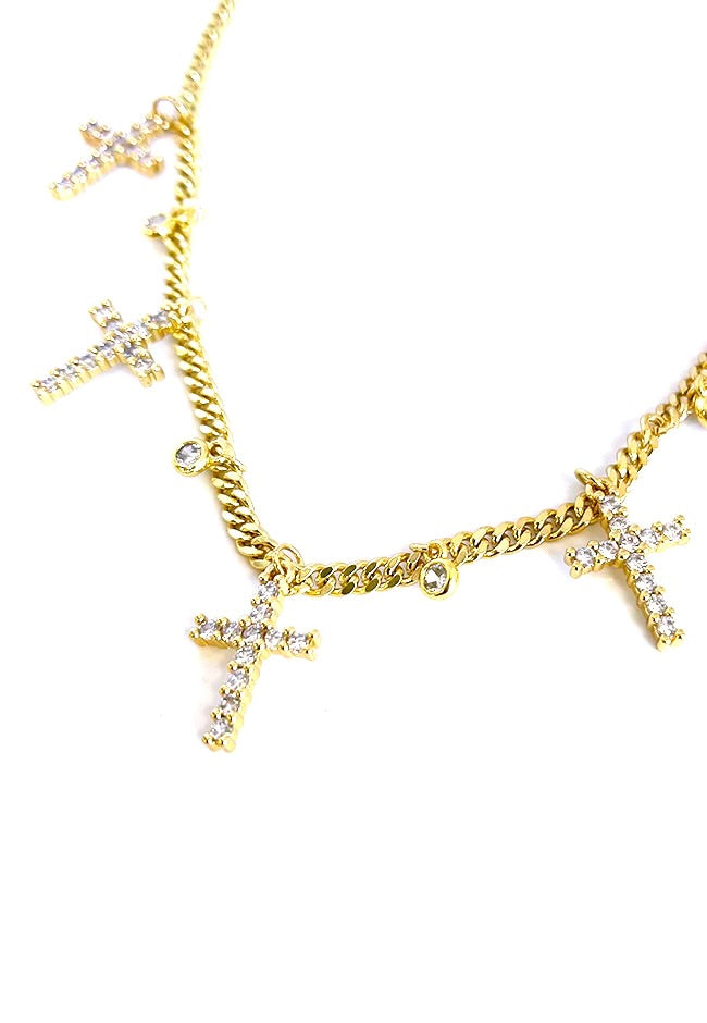 Bri Cross Chain Necklace